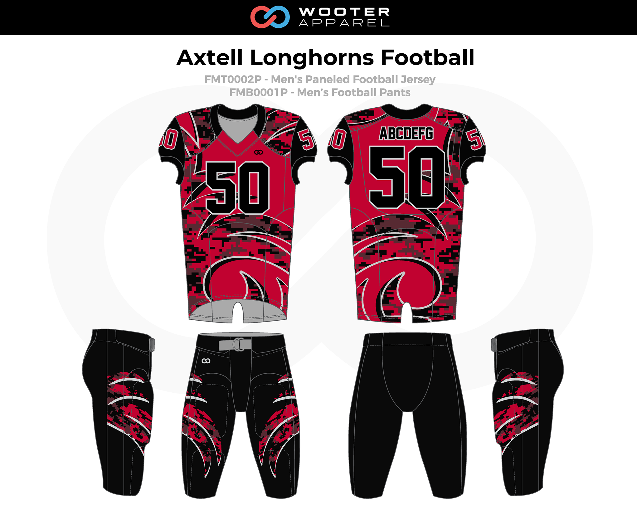 Red and black football jersey sales